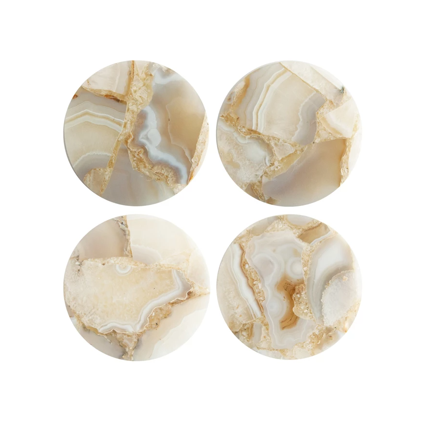 Agate Coasters Multi Set of 4