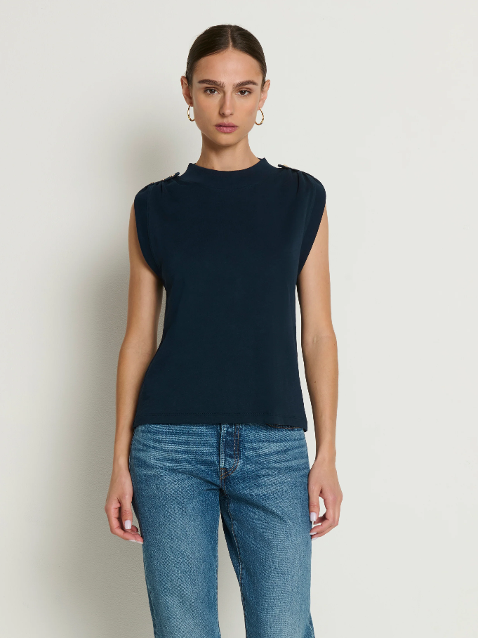 Nation LTD Mikka Buttoned Shoulder Tank, Night Sky - 13 Hub Lane   |  
