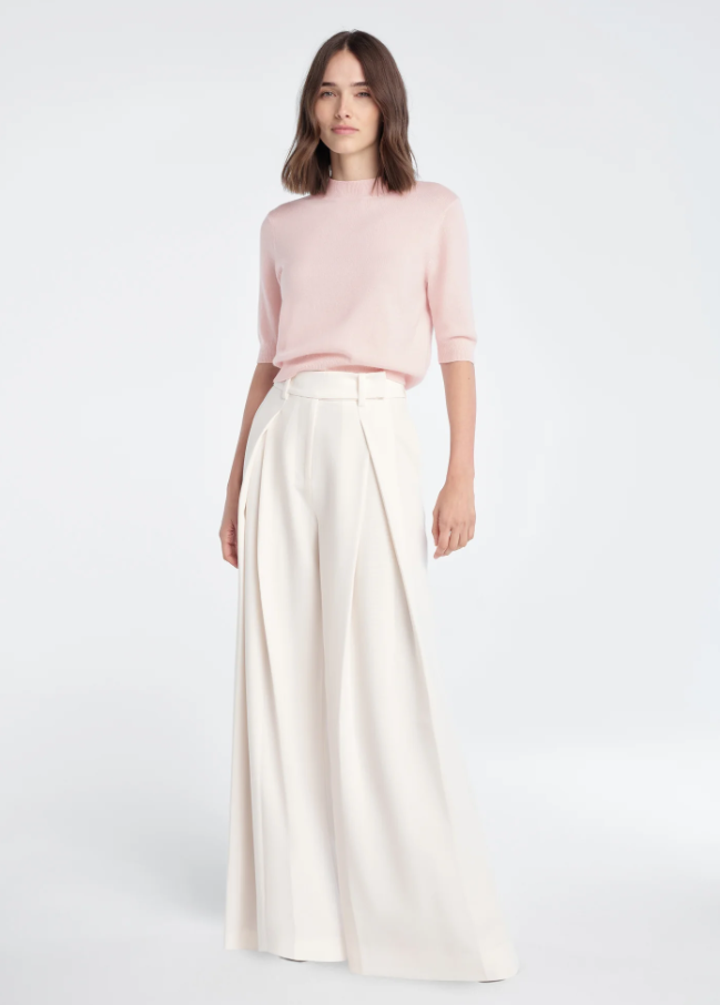 The Petite Pleats for Days Pants, Ivory