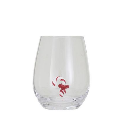12oz. Holiday Figure Stemless Wine Glass - 13 Hub Lane   |  
