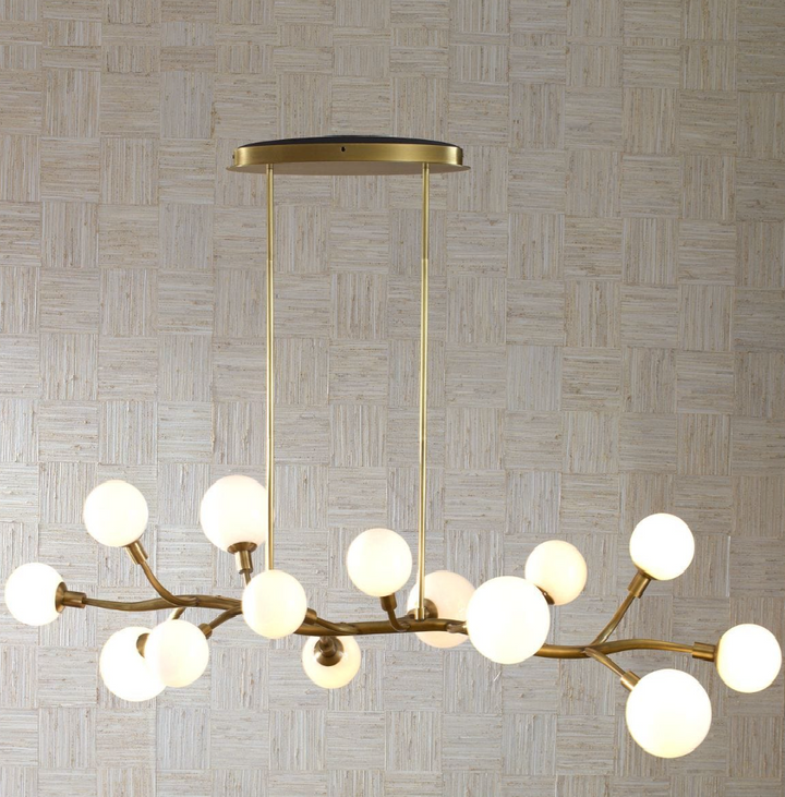 Meandering 14-Light Pendant, Brass - 13 Hub Lane   |  Pendants