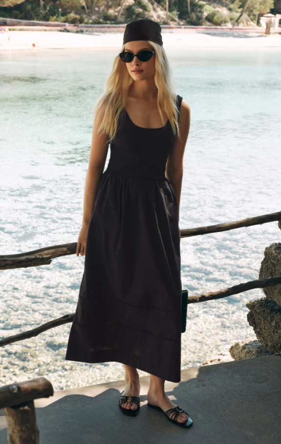Johanna Sleeveless Midi, Black