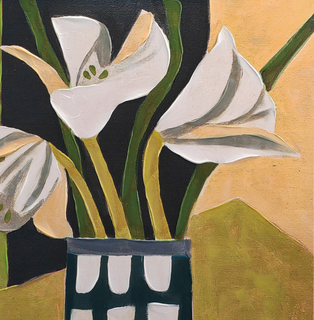 Abstract Flowers In Vase