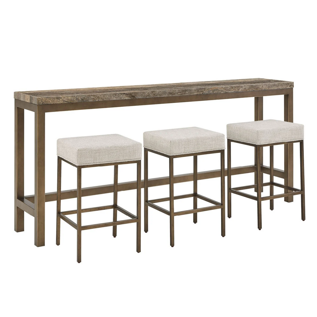 Brindle Console w/ 3 Stools