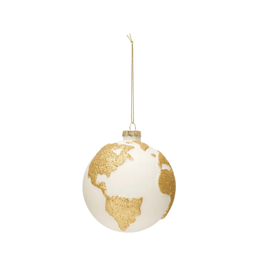 Hand-Painted Glass Globe Ornament