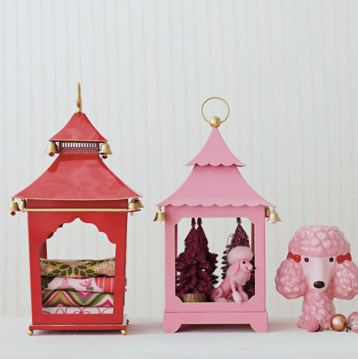 Scalloped Metal Lantern w/ Bells