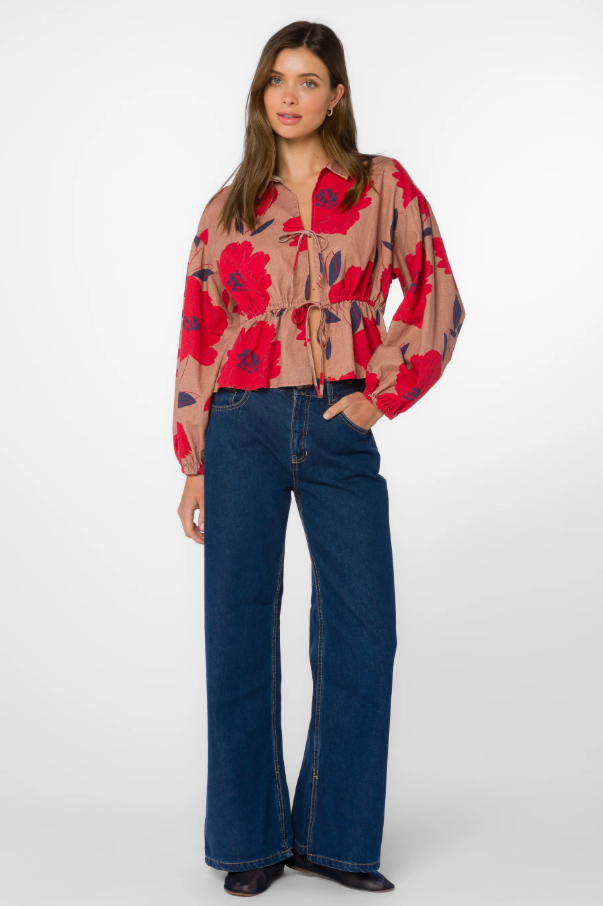 Emmalyn Top, Oversized Desert Floral - 13 Hub Lane   |  Peasant Tops