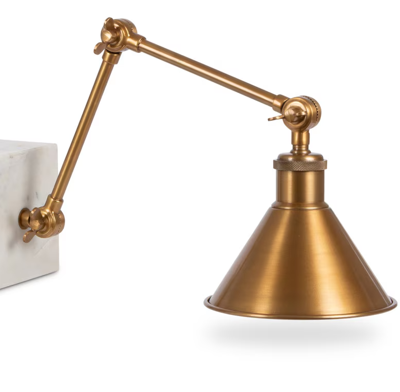 Marble & Brass Shelf Light - Thumbnail 2
