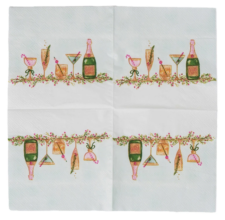 'Holiday Cocktails' Cocktail Napkins