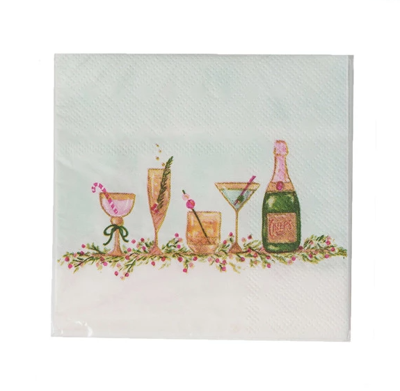 'Holiday Cocktails' Cocktail Napkins