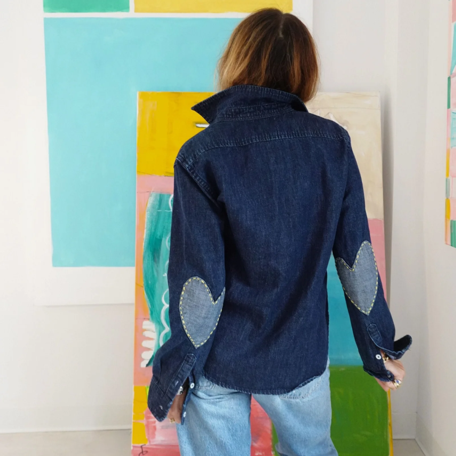 Keaton Denim Shirt, Dark Rinse