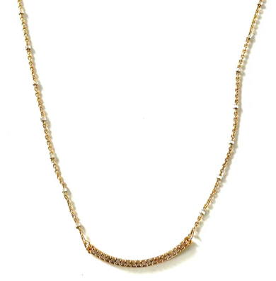 CV Designs CZ Curve Bar Necklace - 13 Hub Lane   |  Link Necklaces