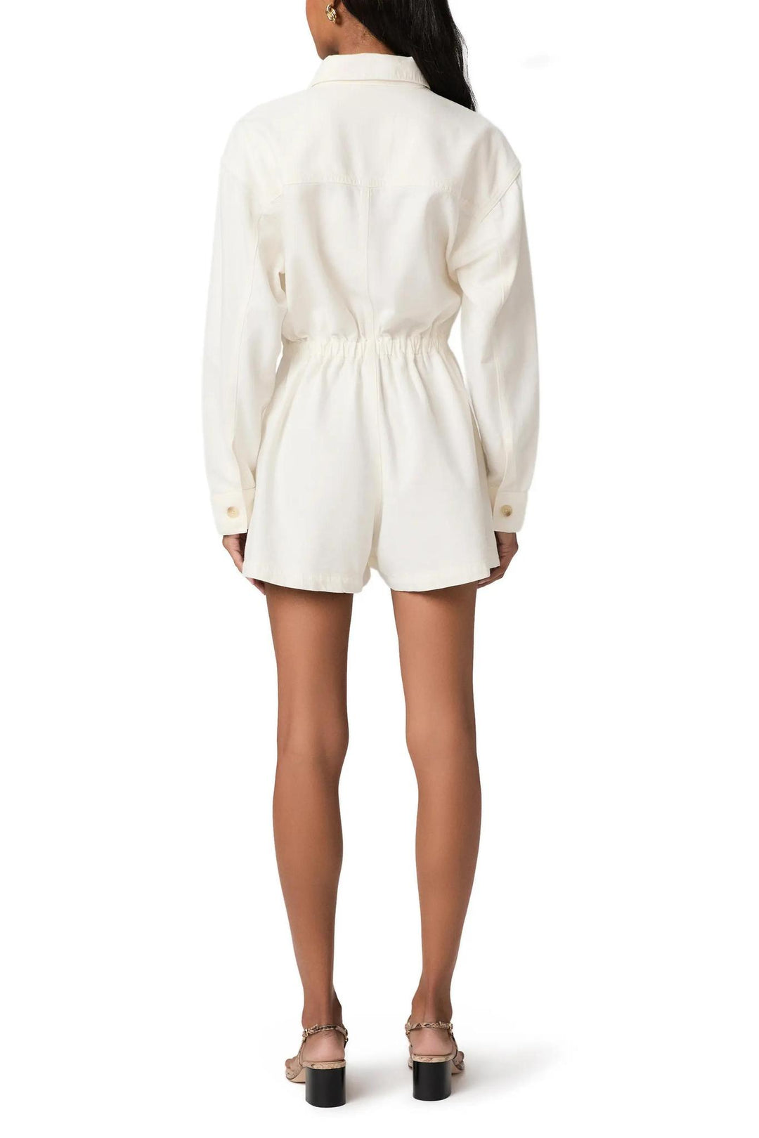 Paige Madigan Long Sleeve Romper, Tonal Ecru