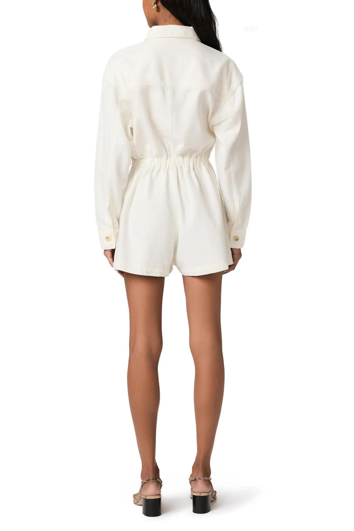 Paige Madigan Long Sleeve Romper, Tonal Ecru