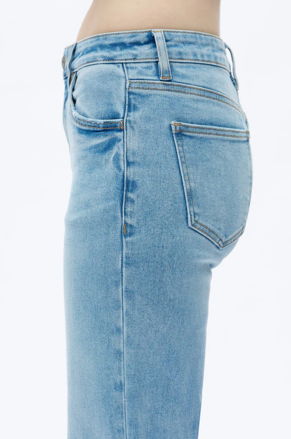 Alsa Mid Rise Wide Leg Jeans, Fresh Blue - 13 Hub Lane   |  Wide Leg Jeans