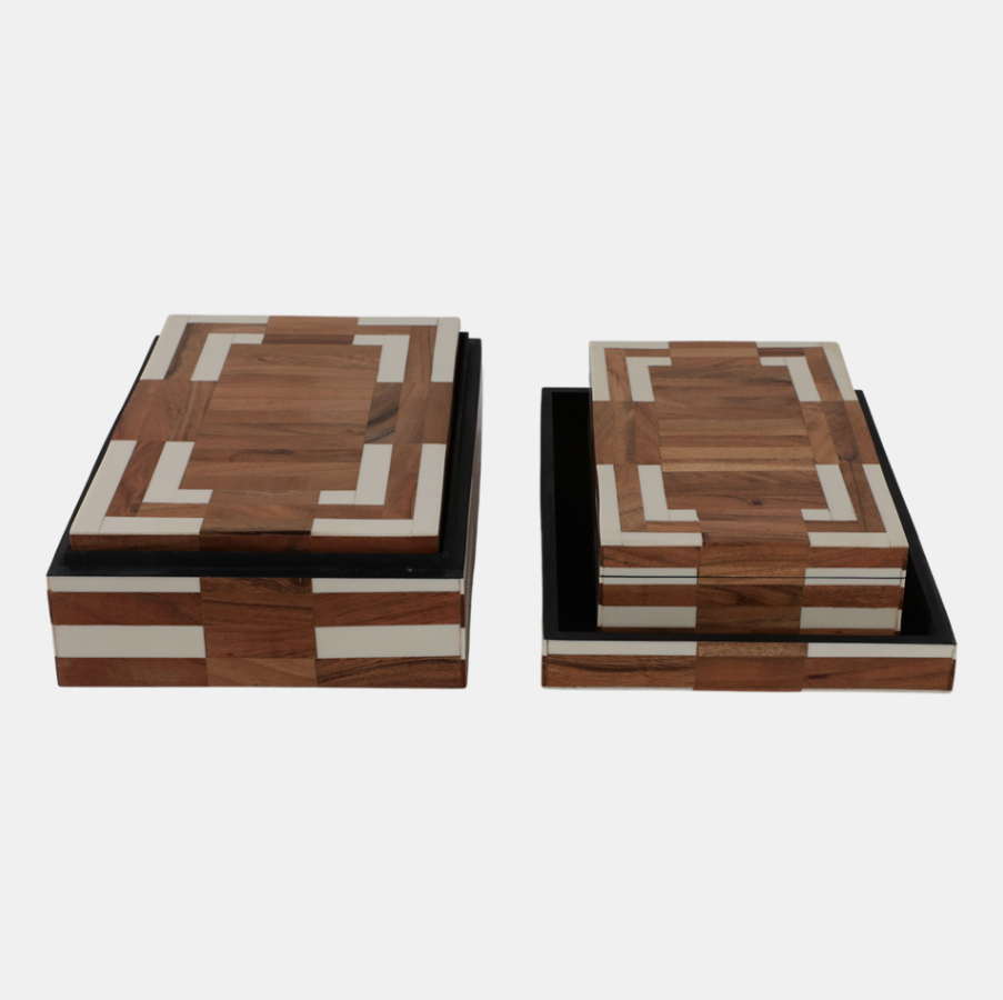 Wood Inlay Resin Box - 13 Hub Lane   |  Wooden Boxes