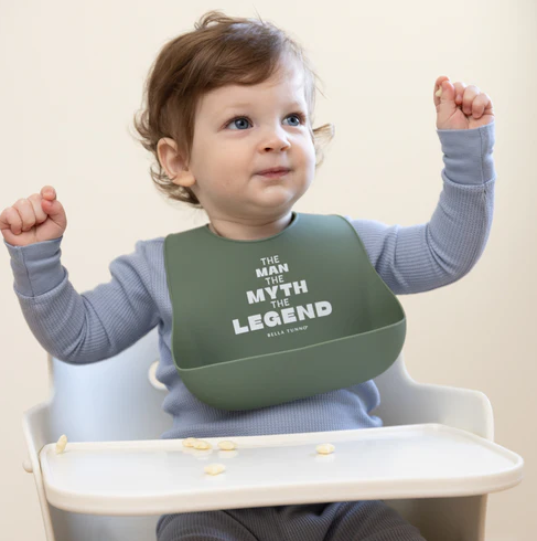 Man Myth Legend Wonder Bib - 13 Hub Lane   |  Feeding Bibs