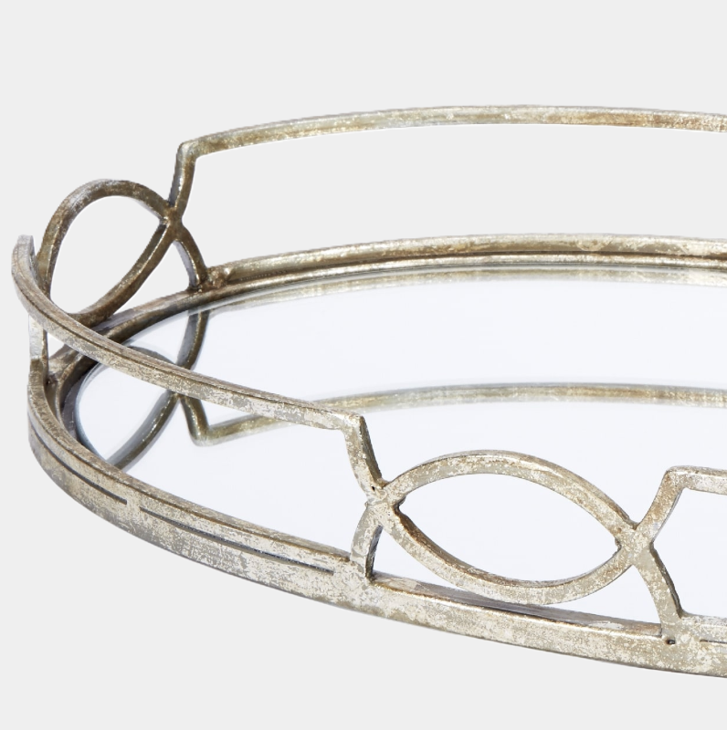 Madeline Oval Mirrored Tray - 13 Hub Lane   |  