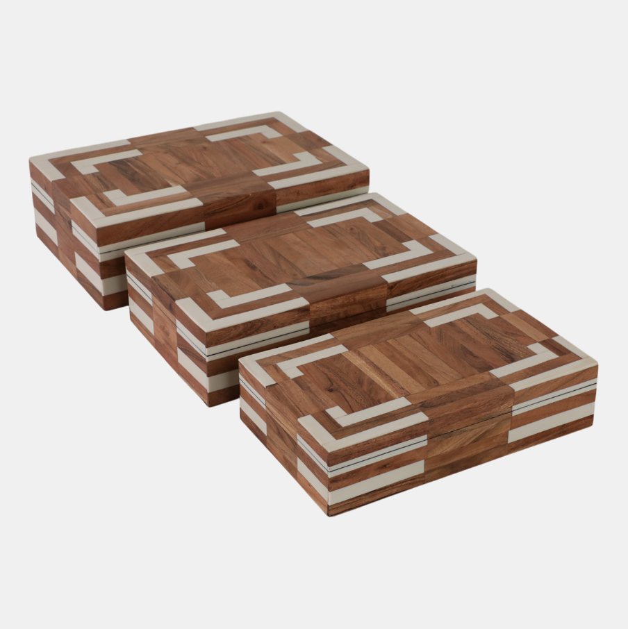 Wood Inlay Resin Box - 13 Hub Lane   |  Wooden Boxes