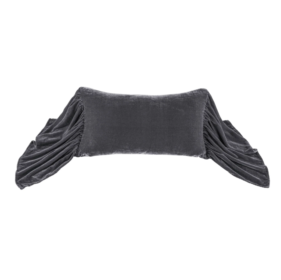 Stella Faux Silk Velvet, Dark Slate - 13 Hub Lane   |  Matching Bedding