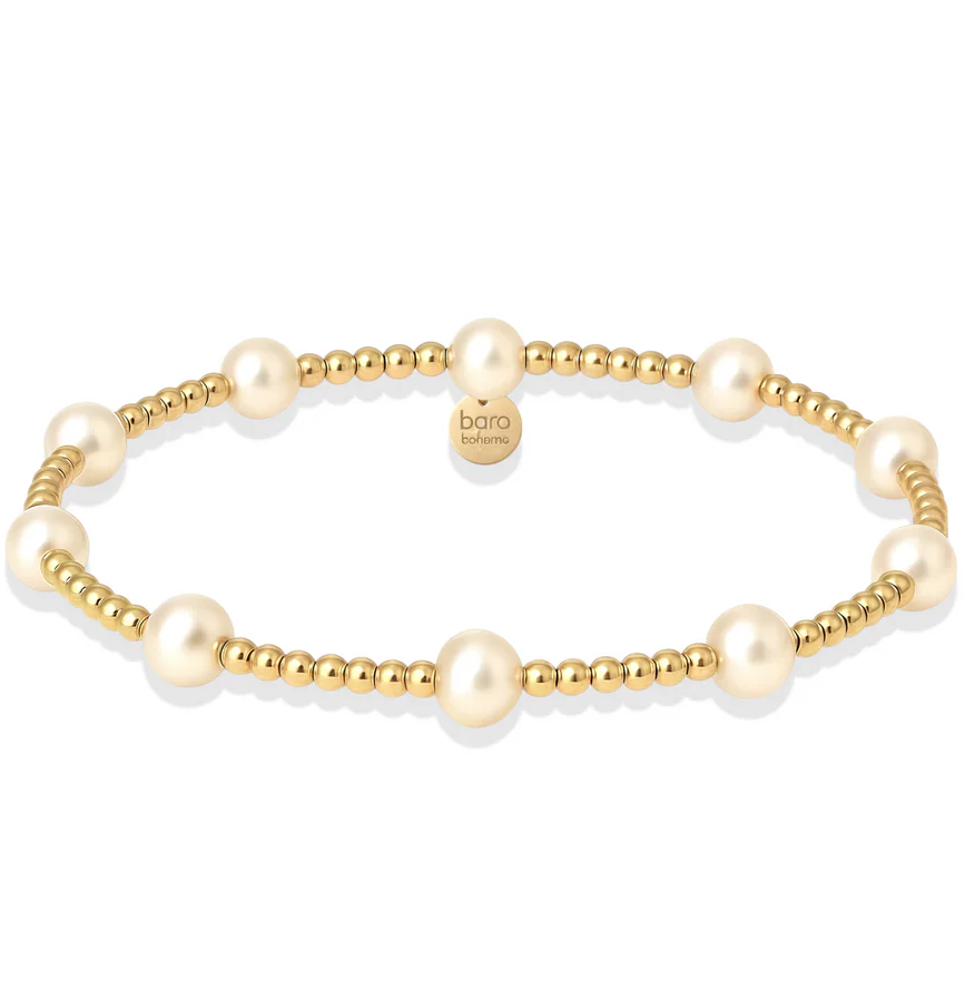 bara boheme bara gold filled beaded bracelet w/ pearls - 13 Hub Lane   |  