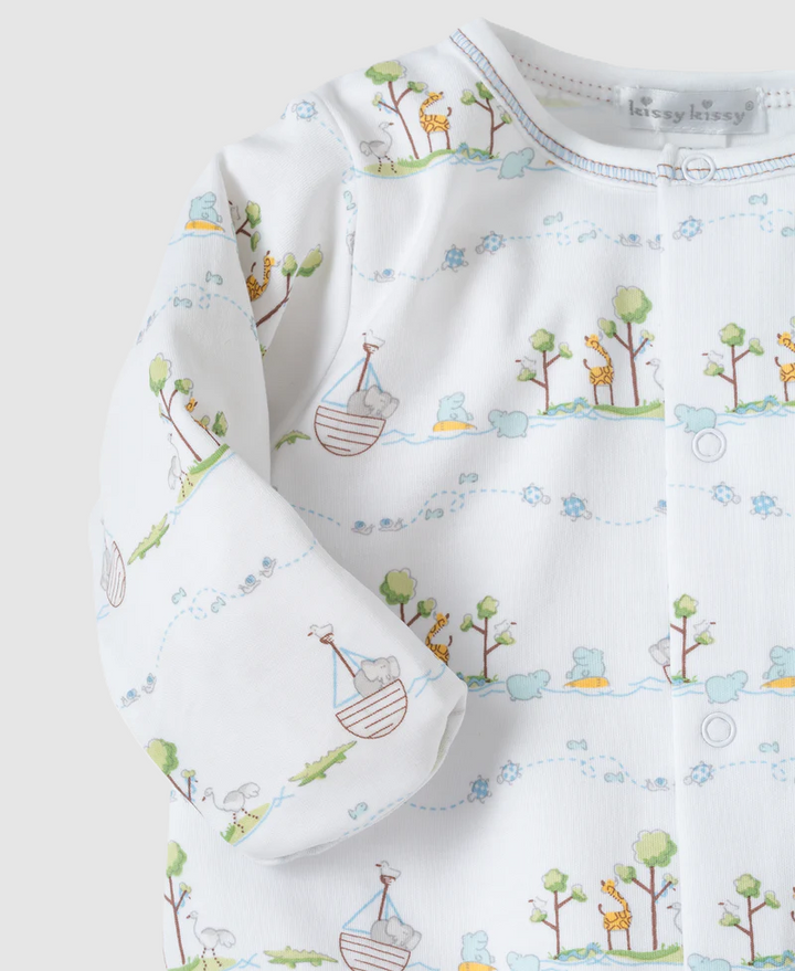 Noah's Blue Print Convertible Gown - 13 Hub Lane   |  Converter Gowns