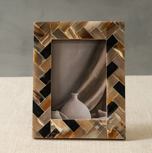 Chevron Photo Frame - 13 Hub Lane   |  Horn Frames