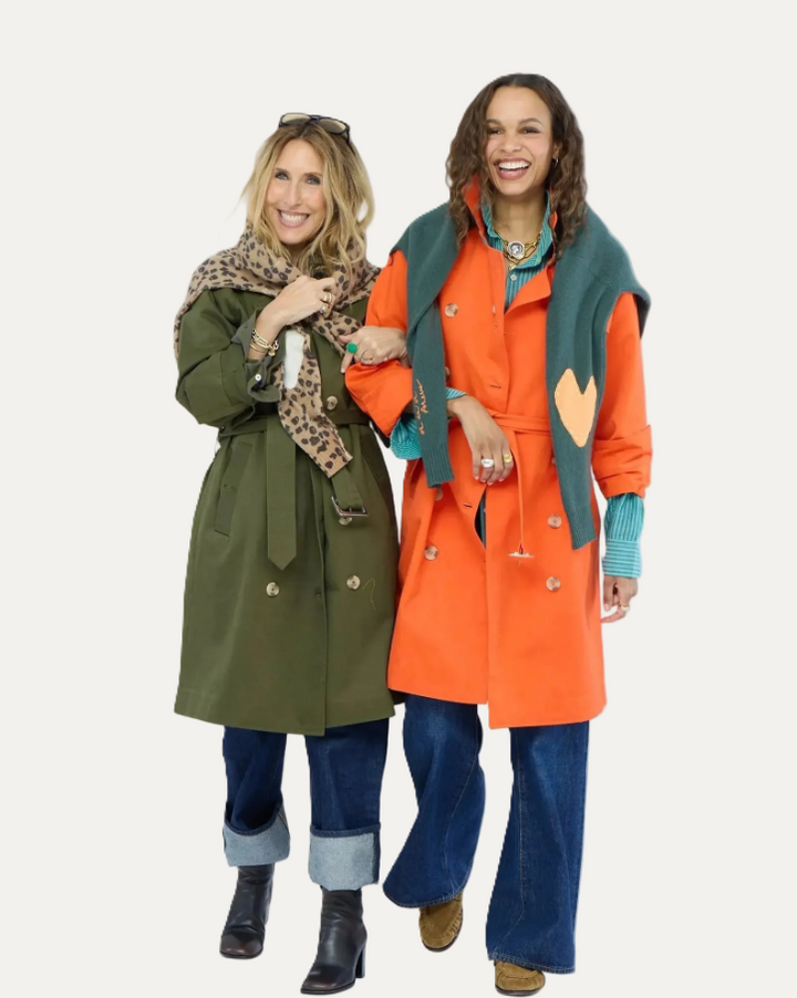 Color Washed Trench, Army Green