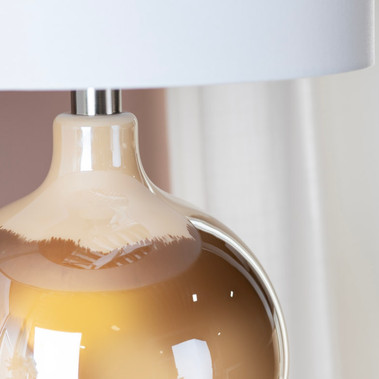 Dana Reverse Painted Table Lamp, Bronze - 13 Hub Lane   |  Glass Table Lamps