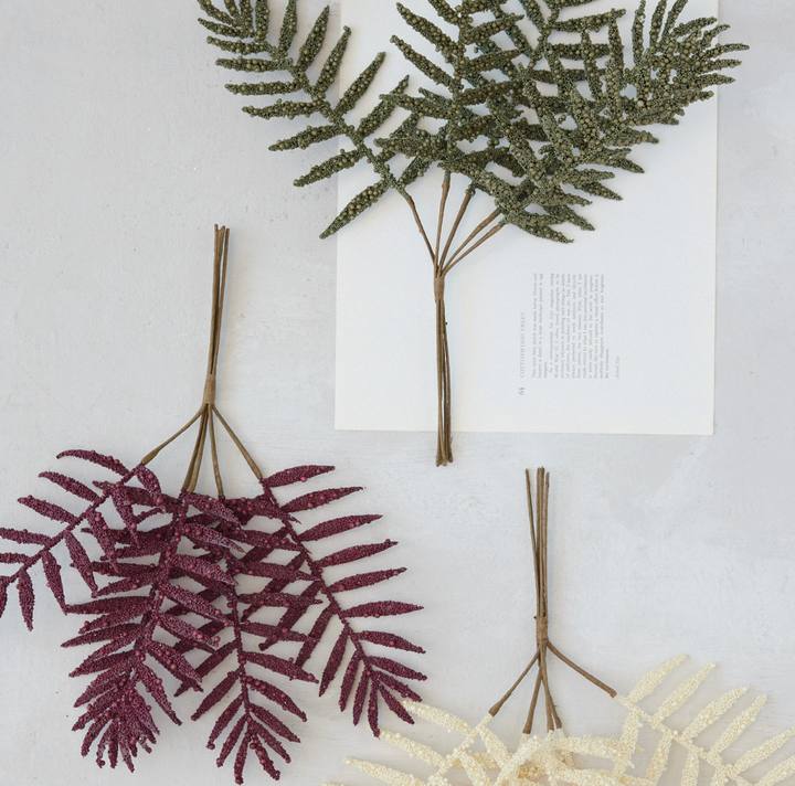 Faux Leaf Pick w/ Beads