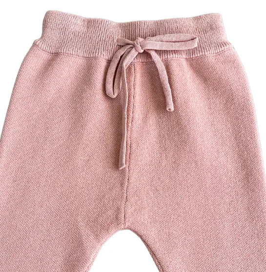 Salmon Pink Knit Pants