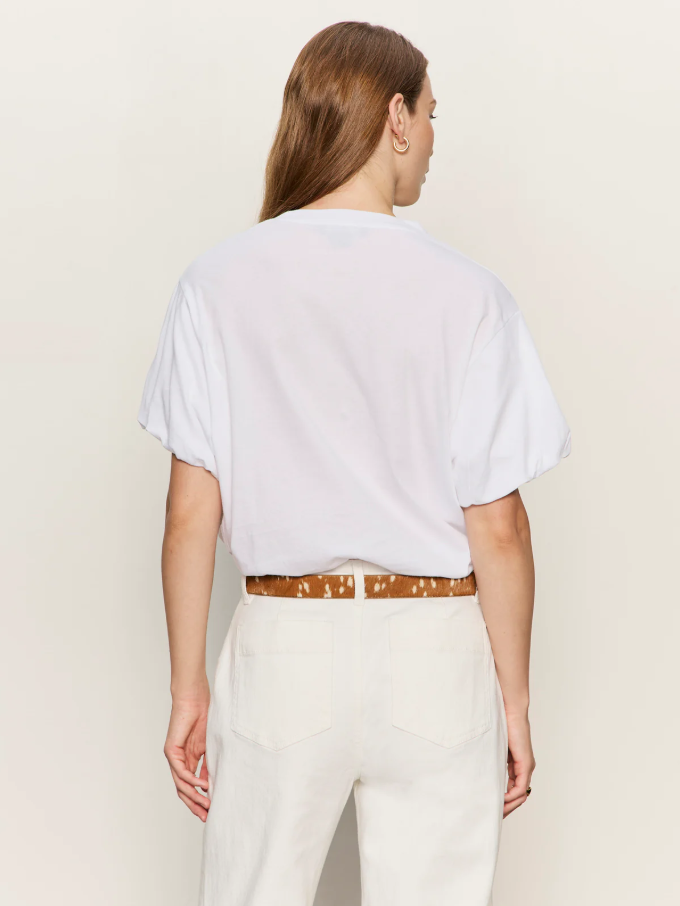 Pleat Bubble Tee, White