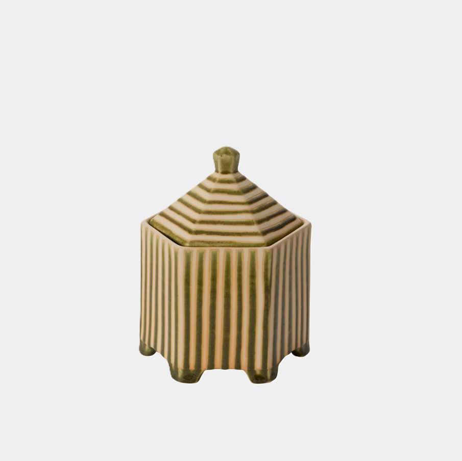 Banda Decorative Box, Green - 13 Hub Lane   |  Ceramic Boxes