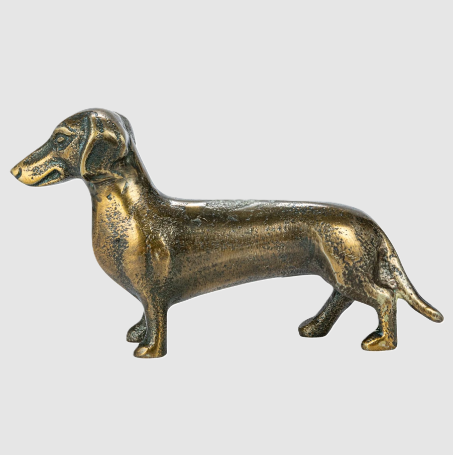Cast Aluminum Dachshund - 13 Hub Lane   |  Aluminum Sculptures