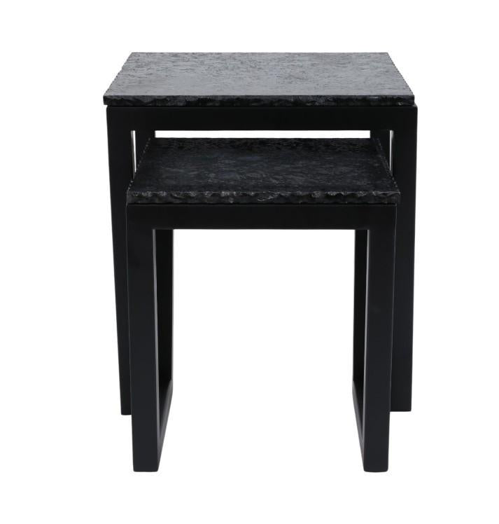 Collier Marble Nesting Tables, Black