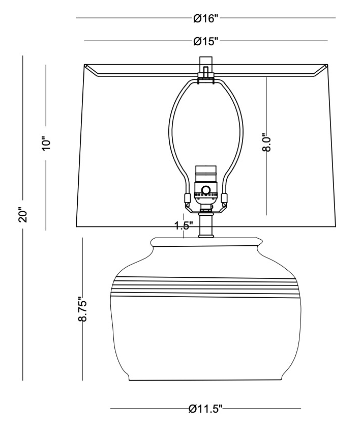 Eliana Table Lamp - 13 Hub Lane   |  Ceramic Table Lamps