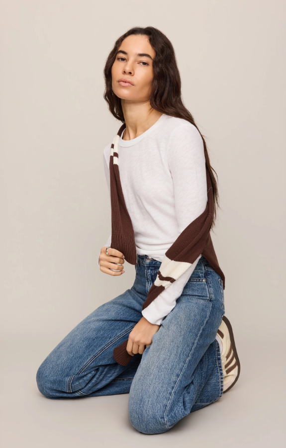 Junie Longsleeve Tee, White