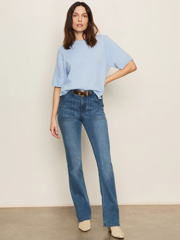 Perfect Sweater Tee, Blue Powder - 13 Hub Lane   |  Crewneck Sweaters