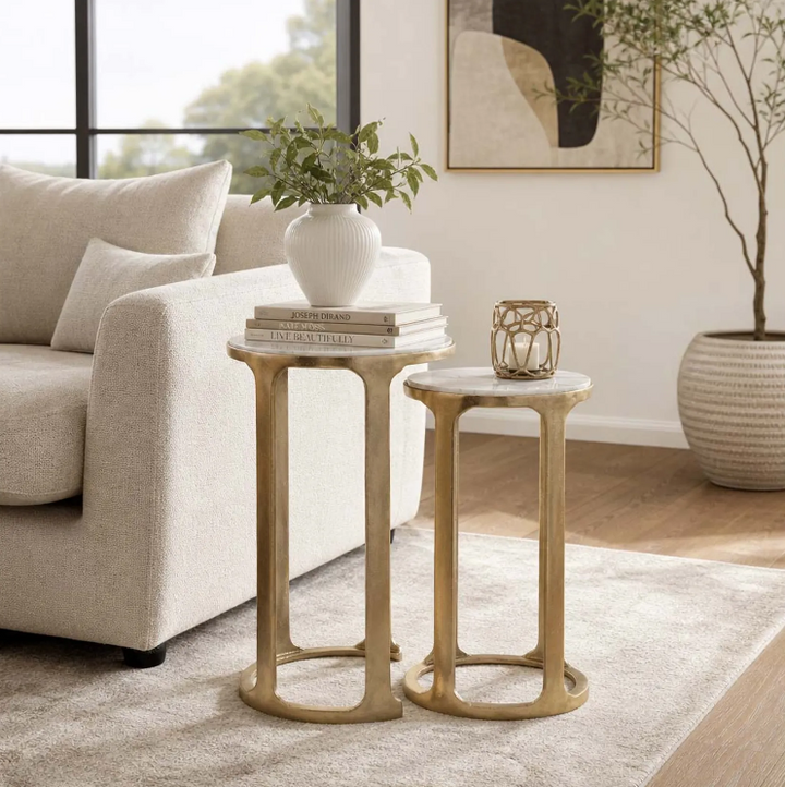 Surrey Selenite Top Accent Tables