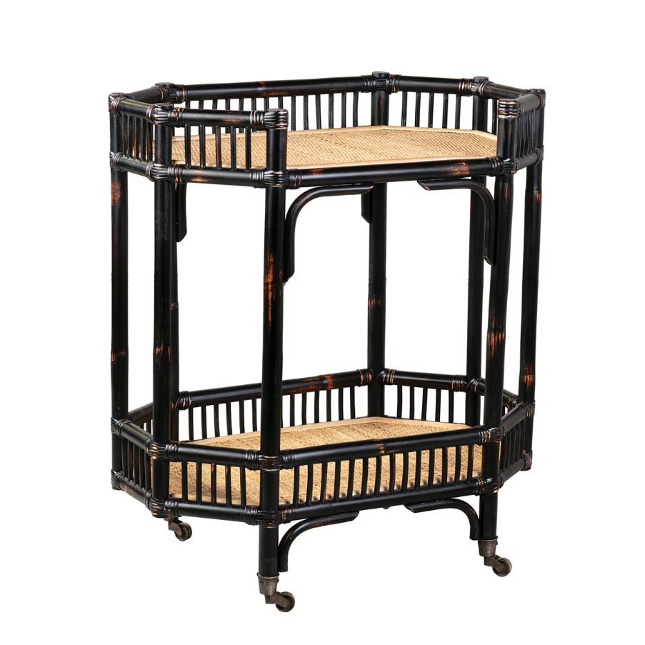 Wren Rattan Bar Cart