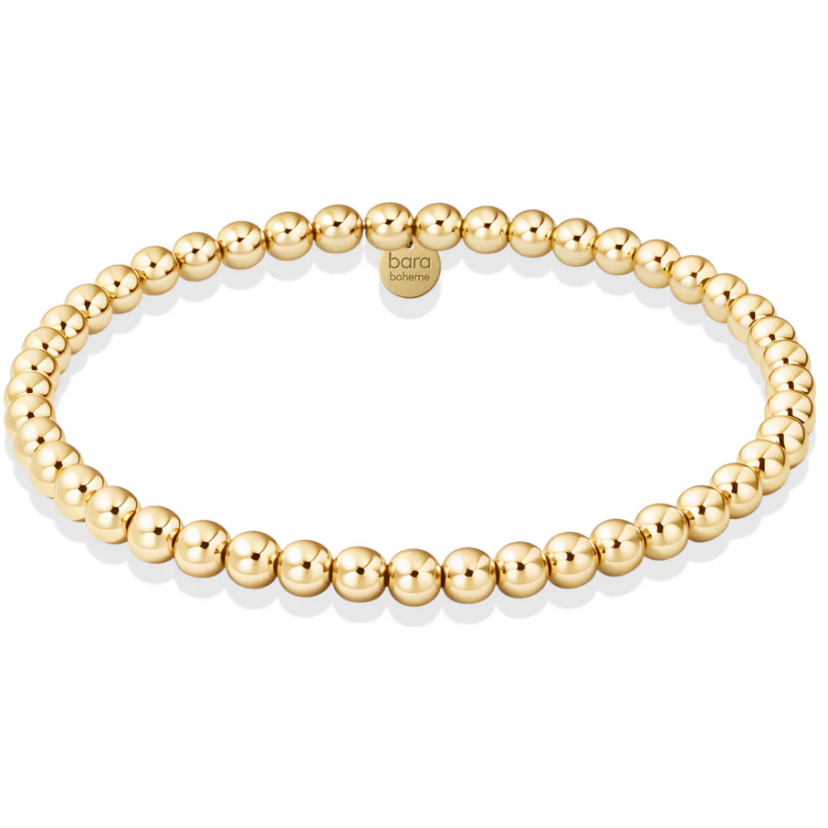 bara boheme classic 4mm gold filled bead bracelet - 13 Hub Lane   |  