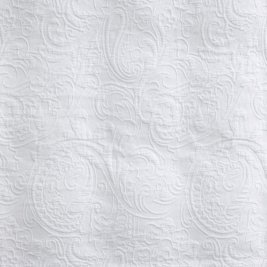 Camellia Paisley Matelassé 3PC Comforter Set, Vintage White - 13 Hub Lane   |  