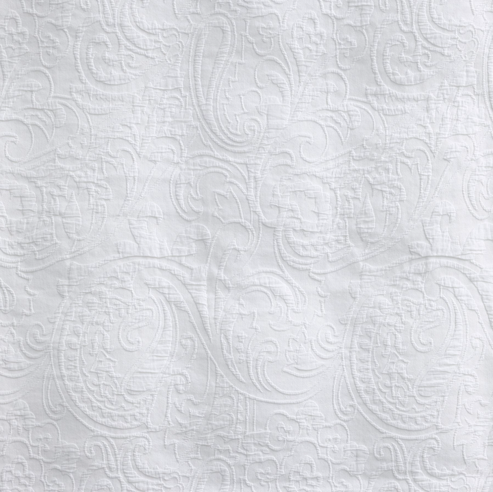 Camellia Paisley Matelassé 3PC Comforter Set, Vintage White - 13 Hub Lane   |  