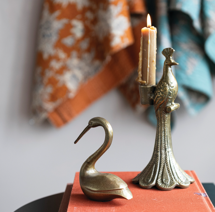 Antique Brass Swan