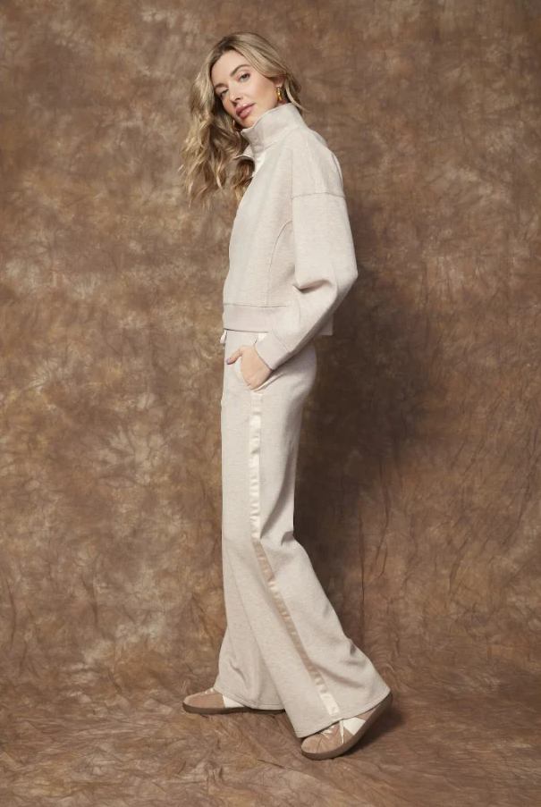 Erika Soft Knit Drawstring Pants, Taupe - 13 Hub Lane   |  Loungewear Bottoms