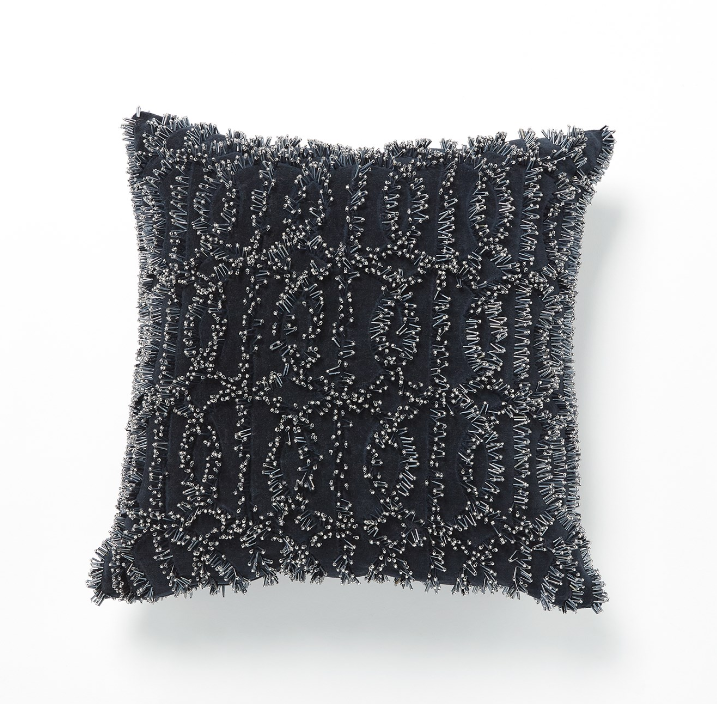 Circles Beaded Pillow