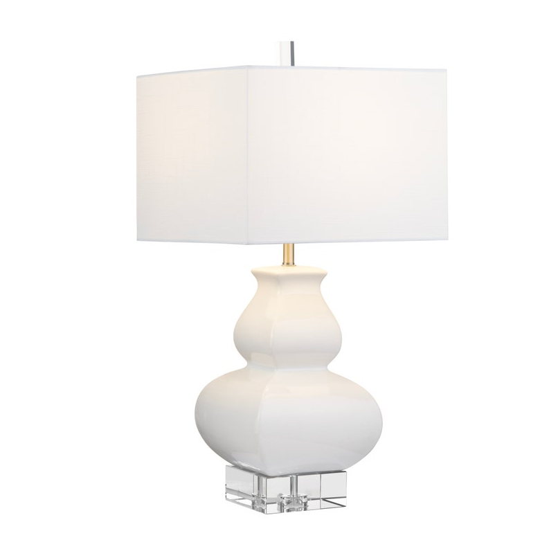 Serafina Table Lamp, White - 13 Hub Lane   |  Ceramic Table Lamps