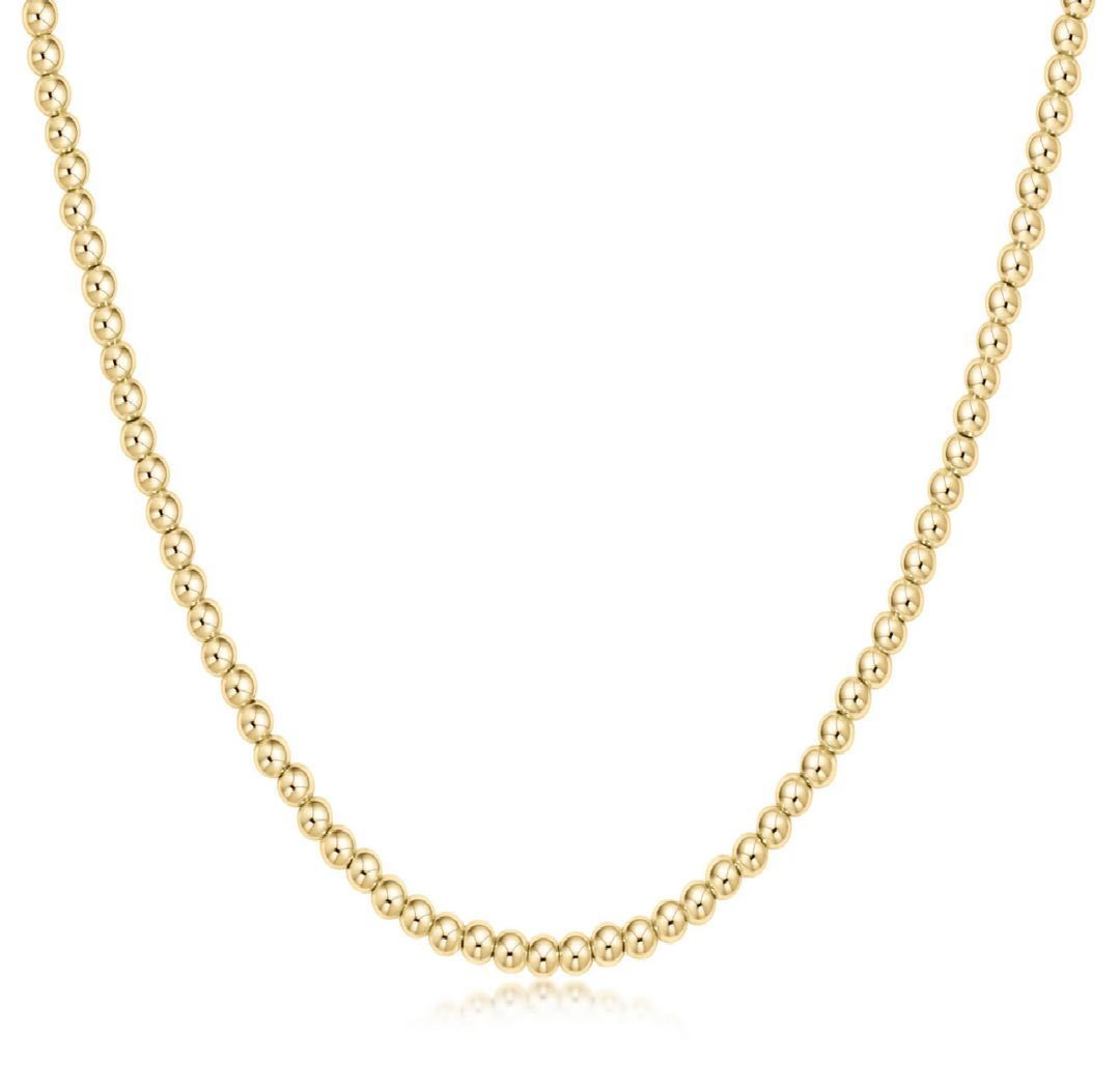 enewton 15" choker classic gold - 3mm bead