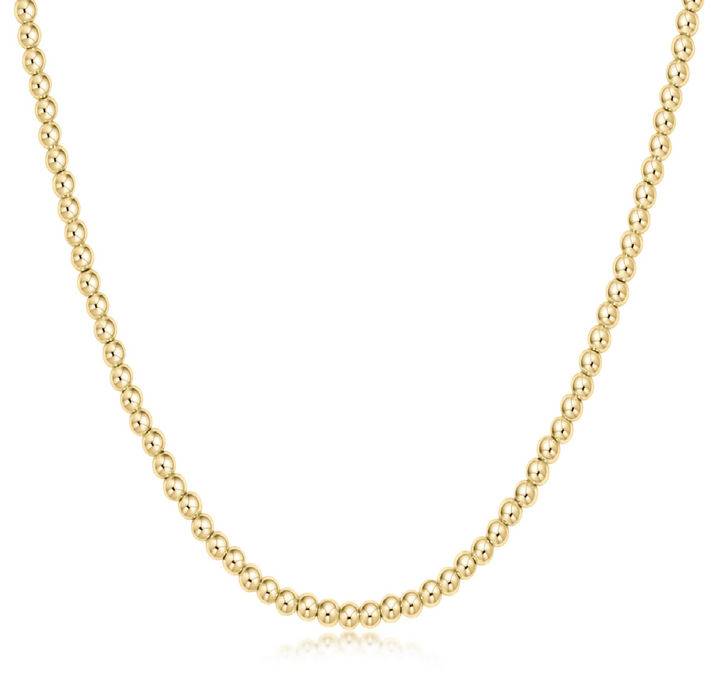 enewton 15" choker classic gold - 3mm bead