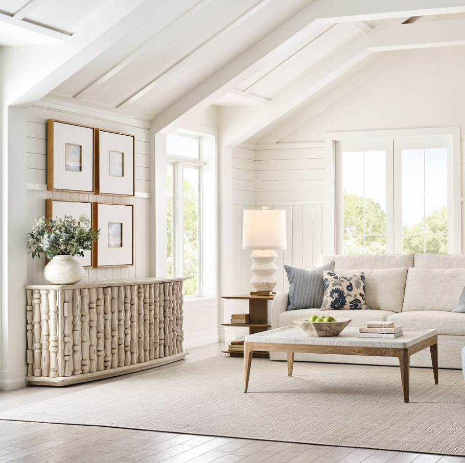 White Linen Coffee Table